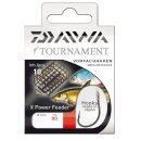 DAIWA Tournament X-Power Feederhaken Gr.12 80cm 0,18mm Schwarz 10Stk.