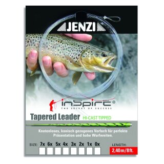 JENZI Tapered Leader - Der Klassiker 0x 0,3mm 0,57mm 2,4m Clear