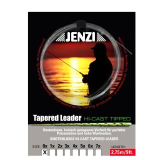 JENZI Tapered Leader - Der Klassiker 2x 0,26mm 0,57mm 2,4m Clear
