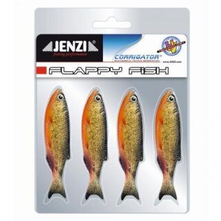 JENZI Realistic Flappy Fish Standup 9cm 7g Farbe C 4Stk.