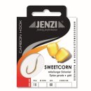 JENZI Zielfischhaken Gebunden Premium Sweetcorn Gr.8 60cm 0,22mm Gold 10Stk.