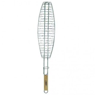 JENZI fish grill with wooden handle 71cm