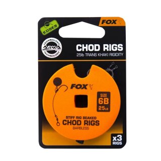 FOX Edges Armapoint Standard Chod Rigs Standard Barbless Gr.6 11,3kg 3Stk.