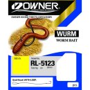 OWNER worm hook leader 65cm size 4 0.30mm burnished 6pcs.