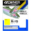OWNER Trout hook 200cm size 8 0,22mm blue 9pcs.