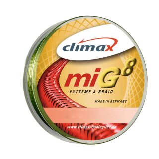 CLIMAX miG8 Extreme Braid SB 0,1mm 7,9kg 275m Olivgrün