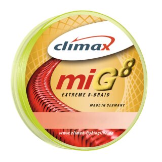 CLIMAX miG8 Extreme Braid SB 0,18mm 18,2kg 275m Fluogelb