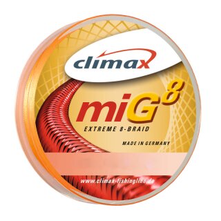 CLIMAX miG8 Extreme Braid SB 0,16mm 15,9kg 275m Fluoorange