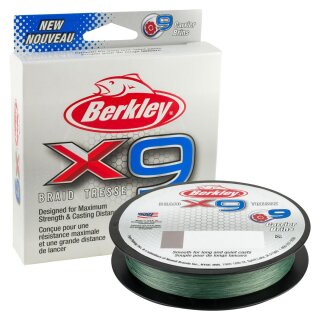 BERKLEY X9 Braid 0,25mm 27kg 150m Low Vis-Green