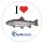 Sticker 7cm diameter "I Love Trout"