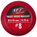MAGIC TROUT Trout Hook Gr.8 70cm 0,18mm Silber 7Stk.