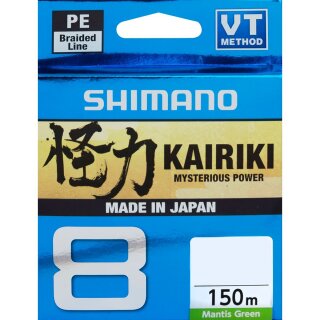 SHIMANO Kairiki 8 0,2mm 17,1kg 150m Mantis Green