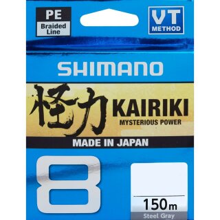 SHIMANO Kairiki 8 0,2mm 17,1kg 150m Steel Gray