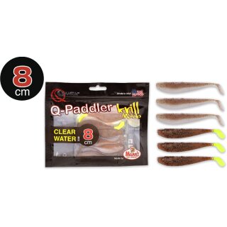 QUANTUM Q-Paddler Power Clear Water Mix 8cm Wakasagi/Brown Shiner 6Stk.