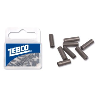 ZEBCO Mini Klemmhülsen 6mm Black Nickel 100Stk.