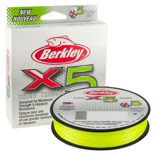 BERKLEY X5 Braid 0,06mm 6,4kg 300m Flame Green