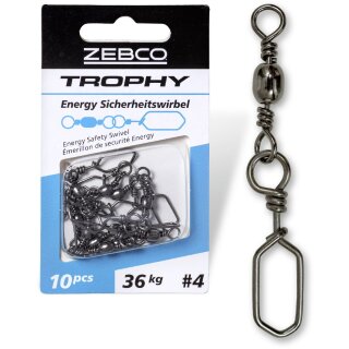 ZEBCO Trophy Energy-Sicherheitswirbel Gr.1/0 72mm 66kg 10Stk.