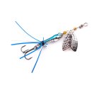 SPRO Larva Mayfly Spinner Treble 5cm 4g Chrome Blue