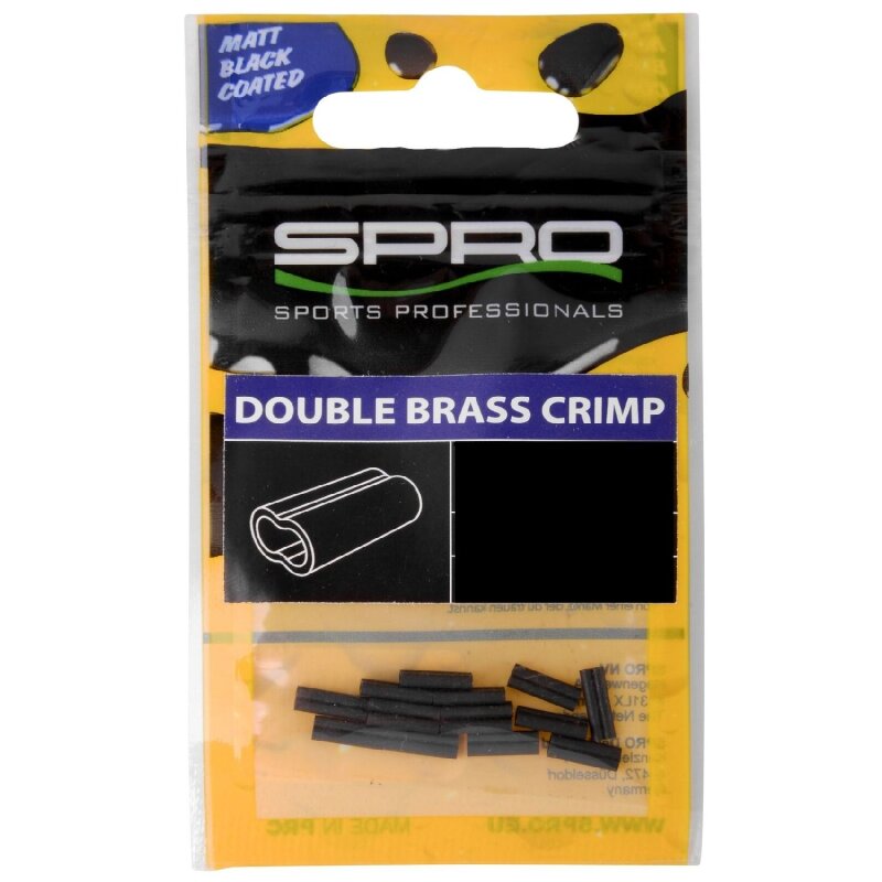 SPRO Matte Black W-Brass Crimp 0,7x1,5x6mm Matt Schwarz 17Stk.