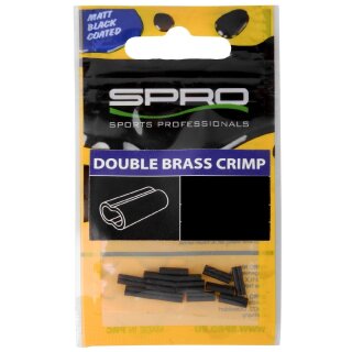 SPRO Matte Black W-Brass Crimp 0,8x1,7x8mm Matt Schwarz 17Stk.