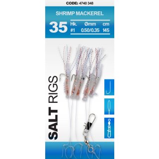SPRO 35 Salt Rig Gr.1 145cm 0,5/0,35mm Shrimp Mackerel