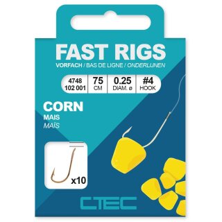 C-TEC Fast Rigs Corn Gr.4 75cm 0,25mm 10Stk.