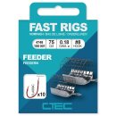 C-TEC Fast Rigs Classic Feeder Gr.8 75cm 0,18mm 10Stk.