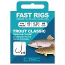 C-TEC Fast Rigs Trout Classic Gr.4 60cm 0,25mm 10Stk.