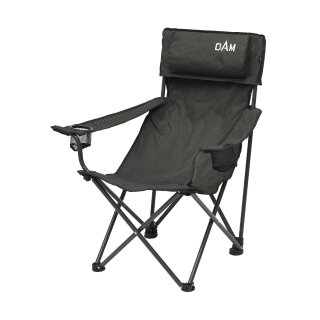 DAM Foldable Chair with Bottle Holder Steel
