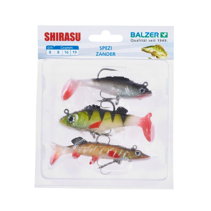 BALZER Shirasu Zielfisch-Set 6cm bis 8g Barsch/Forelle 3Stk.