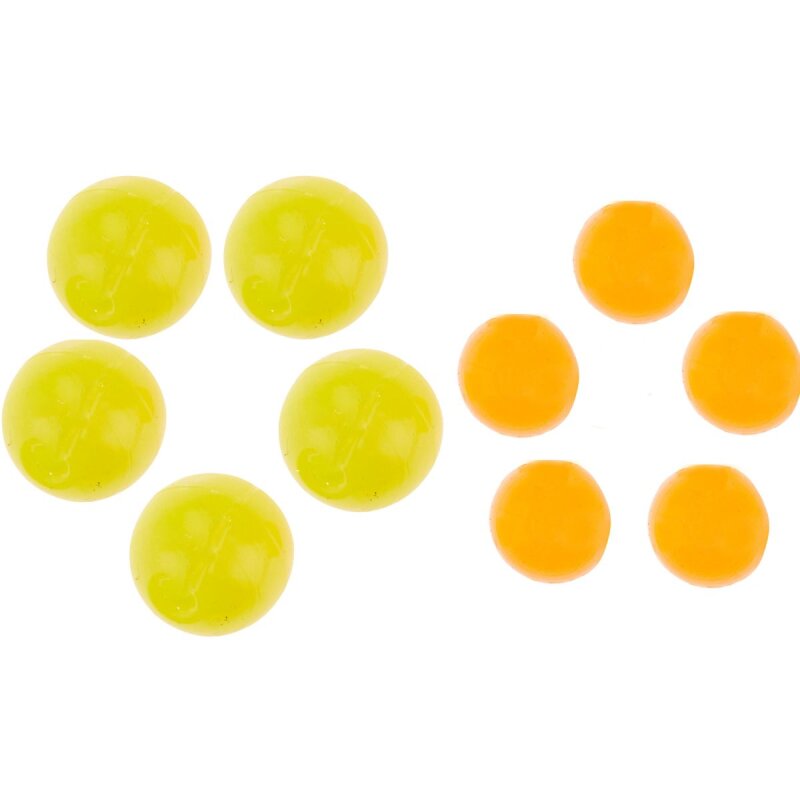 BALZER Beißfix Aromatisierte Lachseier Knoblauch 2 Größen Gelb Orange 10Stk.