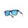 BALZER Shirasu Brille Schwarzer Rahmen Blaue Gläser