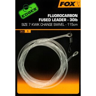 FOX Edges Fluorocarbon Fused Leader Kwik Change Swivel Gr.7 115cm 13,6kg