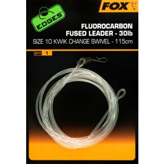 FOX Edges Fluorocarbon Fused Leader Kwik Change Swivel Gr.10 115cm 13,6kg