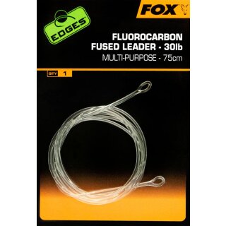 FOX Edges Fluorocarbon Fused Leader No Swivel 75cm 13,6kg