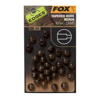 FOX Edges Tapered Bore Bead 6mm Camo 30Stk.