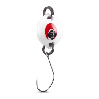 IRON TROUT Button Spoon 1,8g Eyed White Red
