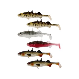 WESTIN Stanley the Stickleback Shadtail 5,5cm 1,5g Clear Water Mix 6Stk.