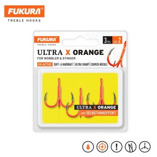 LIEBLINGSKÖDER Fukura Ultra X Orange Gr.2 3Stk.