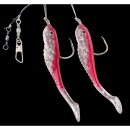JENZI sea leader rubber fish 2 arms size 4/0 0,6mm pink...