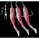 JENZI sea leader rubber fish 3 arms size 7/0 0,8mm red...