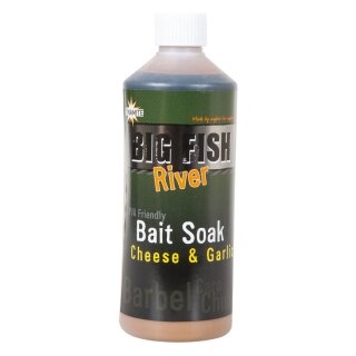 DYNAMITE BAITS Big Fish River Bait Soak Cheese & Garlic 500ml