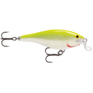 RAPALA Shallow Shad Rap 5cm 5g Silver Fluorescent Chartreuse