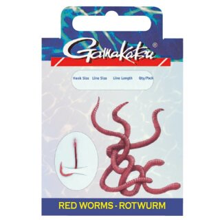 GAMAKATSU Hook BKD-5260R Red Worm 75cm Gr.4