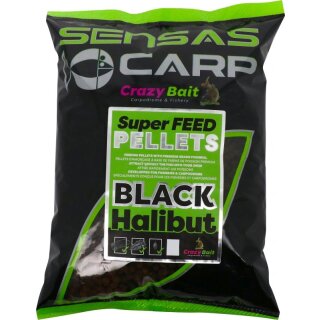SENSAS Super Feed Pellets Black Halibut 2mm 700g