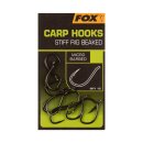 FOX Carp Hooks Stiff Rig Beaked Gr.6 Schwarz 10Stk.