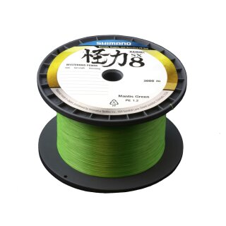 SHIMANO Kairiki 8 0,06mm 5,3kg 3000m Mantis Green
