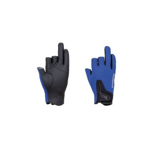 SHIMANO Pearl Fit Handschuhe Fingerlos an 3 Finger M Blau