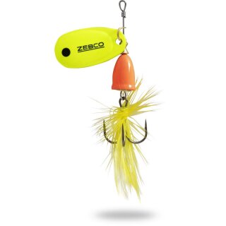 ZEBCO Trophy Z-Vibe & Fly No.1 4g Orange Body/Silver Yellow/Yellow Fly