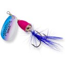 ZEBCO Trophy Z-Vibe &amp; Fly No.4 10g Pink Body/Silver Rainbow/Blue Fly